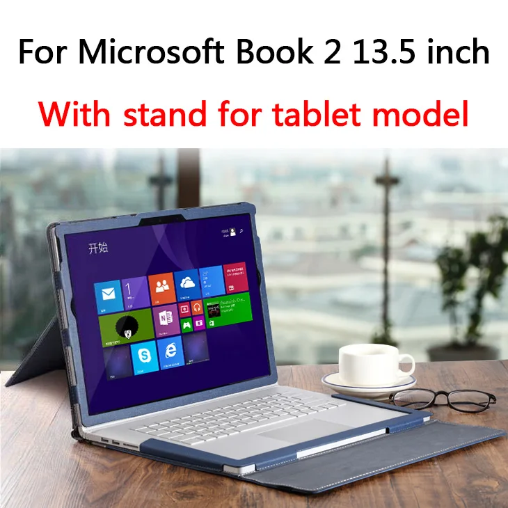 With Stand-Blue 13.5 Съемный чехол-подставка для ноутбука и планшета для microsoft Surface Book 2 13,5 дюймов для Surface Book 2 15 дюймов чехол для ноутбука - Цвет: With Stand-Blue 13.5