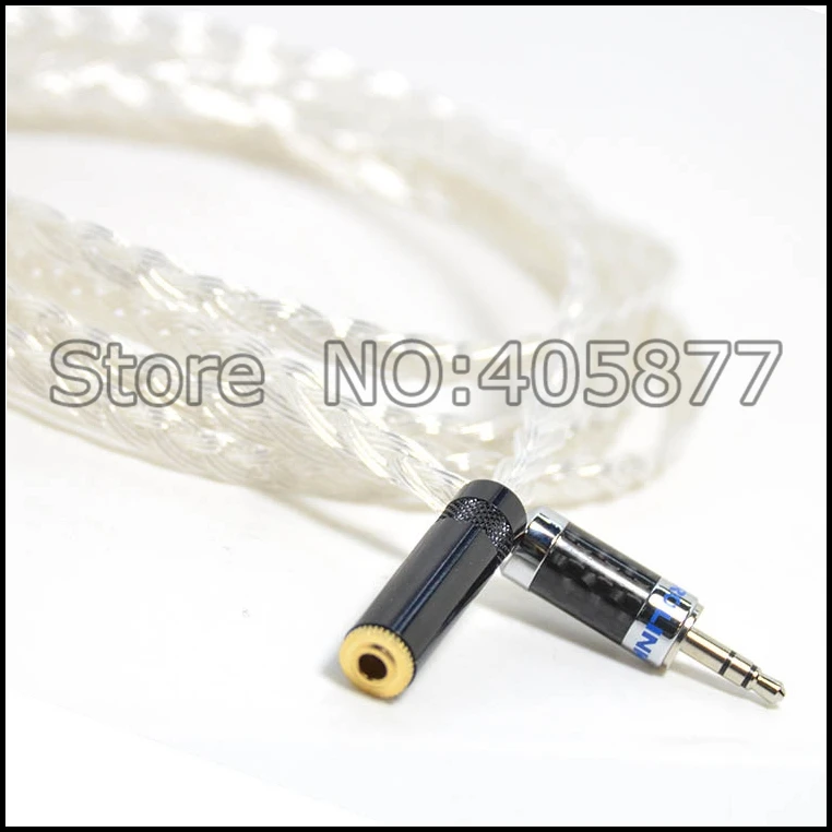 Высокопроизводительный посеребренный удлинитель для наушников 3 5 мм штекер