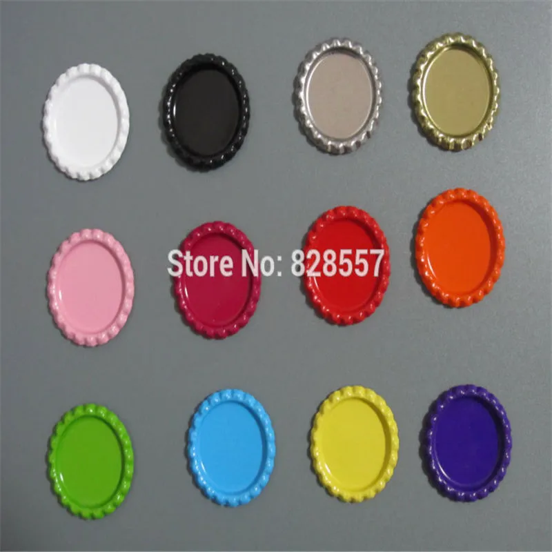 1 дюйм 25 мм разноцветная жестяная круглая металлическая фотокрышка для бантов