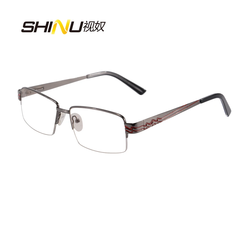 

2016 fashion alloy metal eye glasses new design quality half rim optical frame for men style eyeglasses with box CF007
