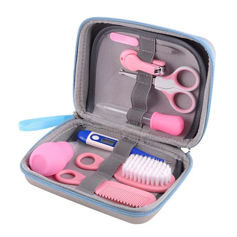 Pink Color 8 шт. уход за младенцем уход за здоровьем маникюрный набор Уход за детскими ногтями Удобный кусачки для ногтей Триммер Удобная Повседневная Детская щетка для волос наборы ухода - Цвет: Pink Color