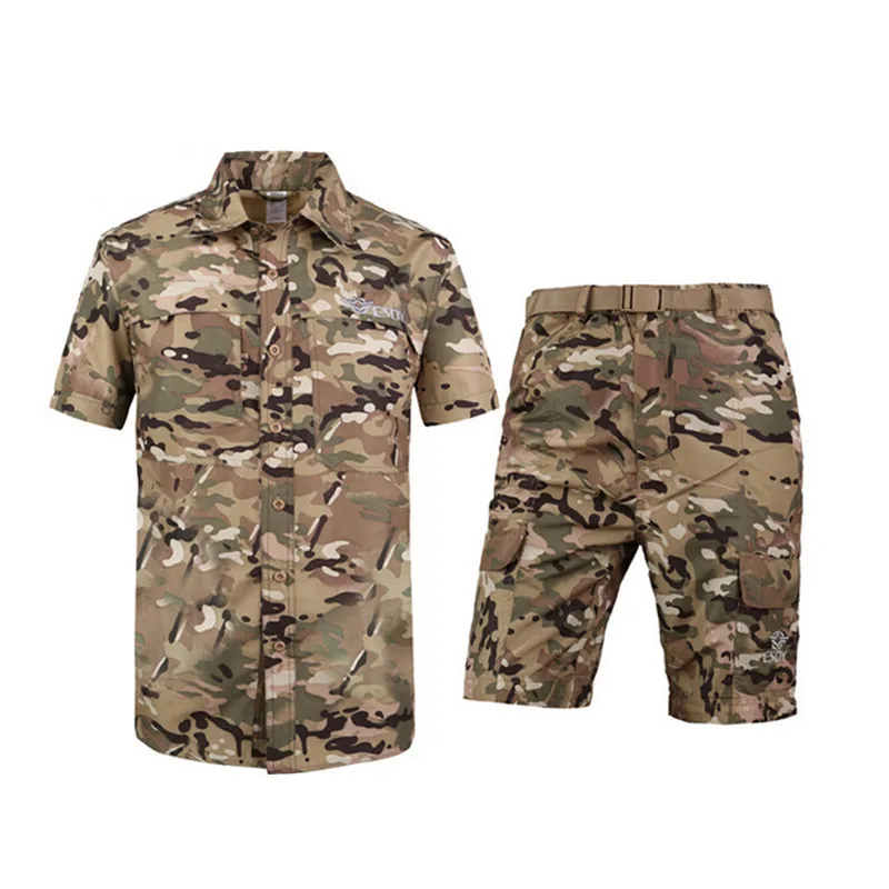 Мужской спортивный костюм из рубашки и брюк с коротким рукавом | Спорт