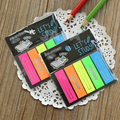 

1PC Fashion fluorescence memo pad Arrow style sticky notes School stationery diary memos Office supplies (dd-1294)