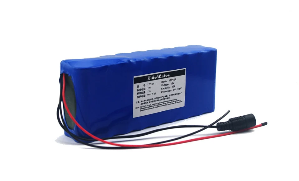 

12V 18650 Li-ion Battery Pack 12A protective plate 12000 mAh hunting lamp xenon fishing lamp use with protection board