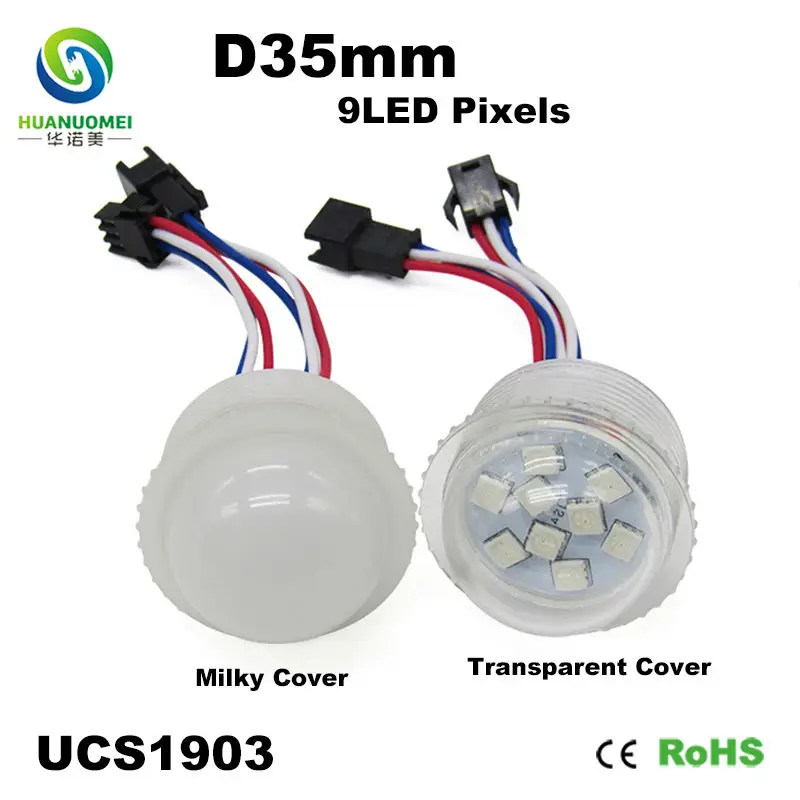 Горячая 35 мм 9 светодиодов UCS1903 5050 smd цифровая Водонепроницаемая умная rgb