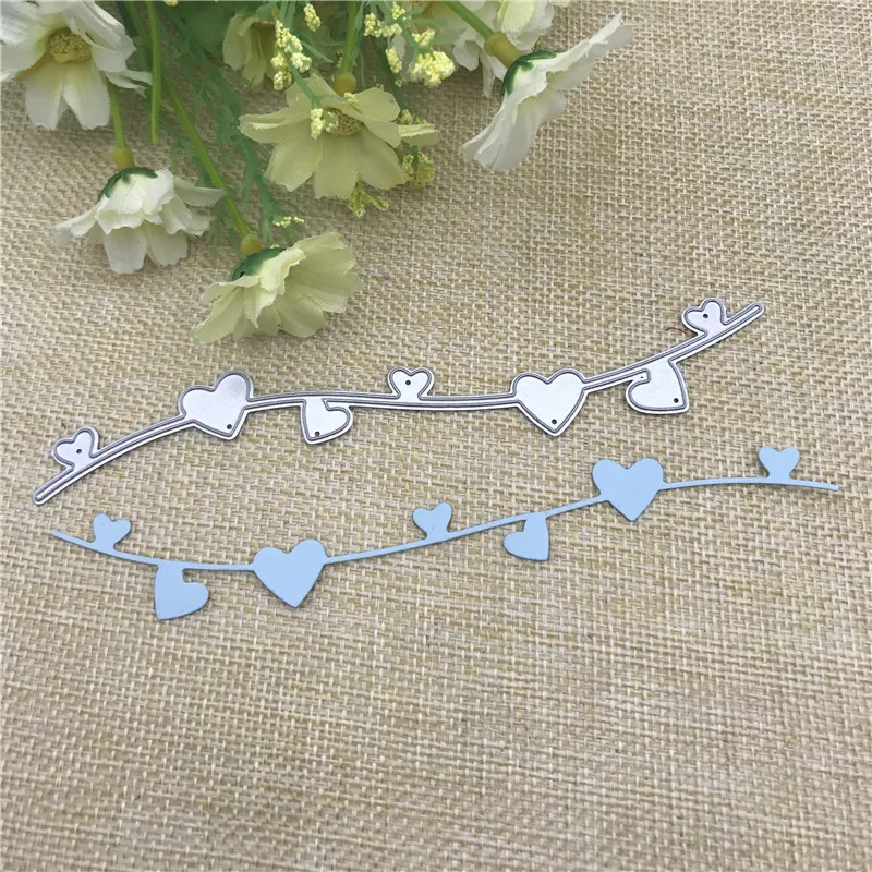 

LOVE Lace Flower Edge Border Metal Cutting Dies Stencils For Card Making Decorative Embossing Suit Paper Cards Stamp DIY