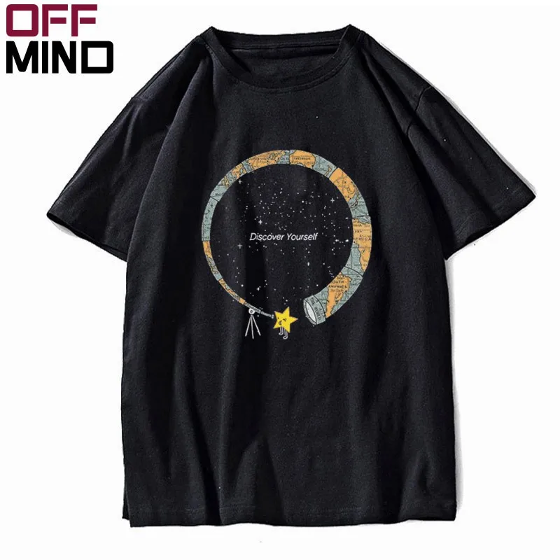 

Мужская футболка с коротким рукавом OFF MIND, 100% хлопок, Повседневная летняя свободная футболка, mo0133
