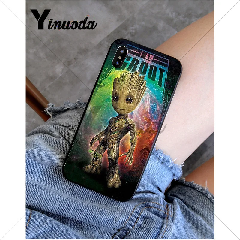 Yinuoda Guardian ракета енот Грут Treeman чехол для телефона для iPhone 6S 6plus 7plus 8 8Plus X Xs MAX 5 5S XR 11 11pro 11promax