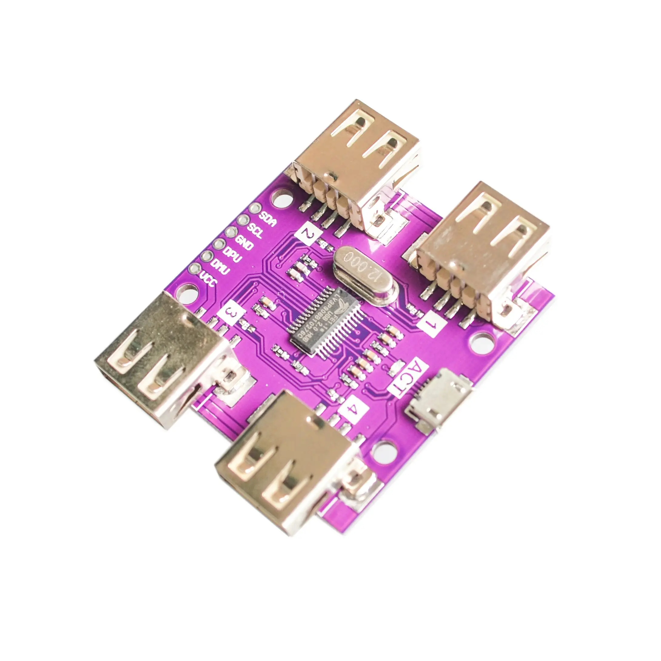 204 USB 2 0 концентратор 4 Порты и разъёмы модуль контроллера высокого Скорость DC 5V