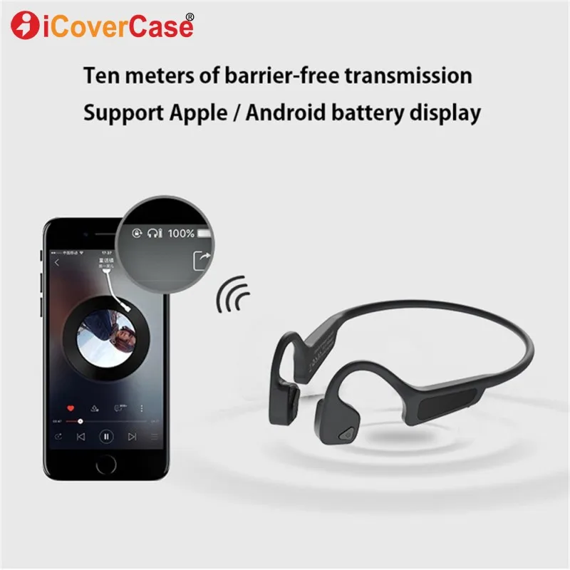Беспроводные наушники вкладыши Bluetooth костной проводимости с микрофоном для Huawei