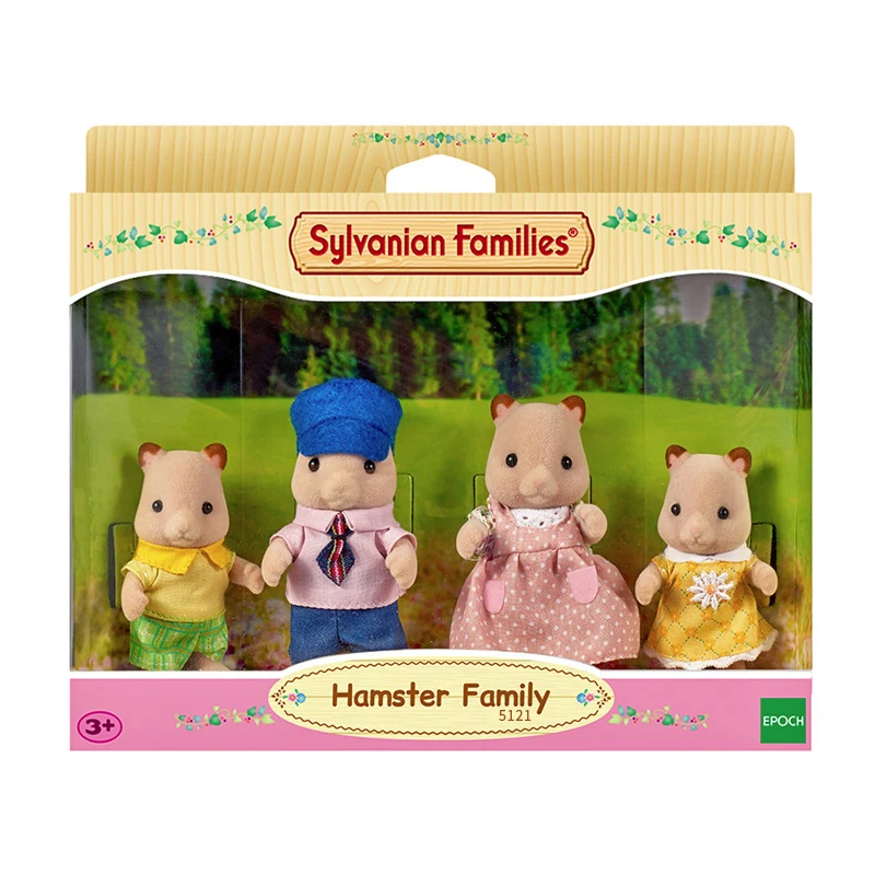 Sylvanian Families хомяк Семья кукольный домик 4 шт рисунок комплект родителей и детей
