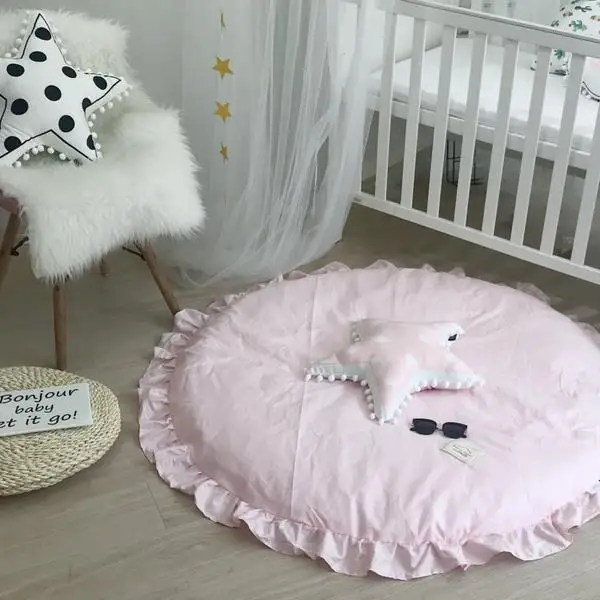 120 см размер Cutton Детская игра коврик Детский ковер пол хлопок ползать Tapete Para Bebe в