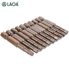 Набор шестигранных электрических отверток LAOA, комплект из 710 шт., S2 шестигранные наконечники отвертки, с магнетизмом, 50 мм, 60HRC