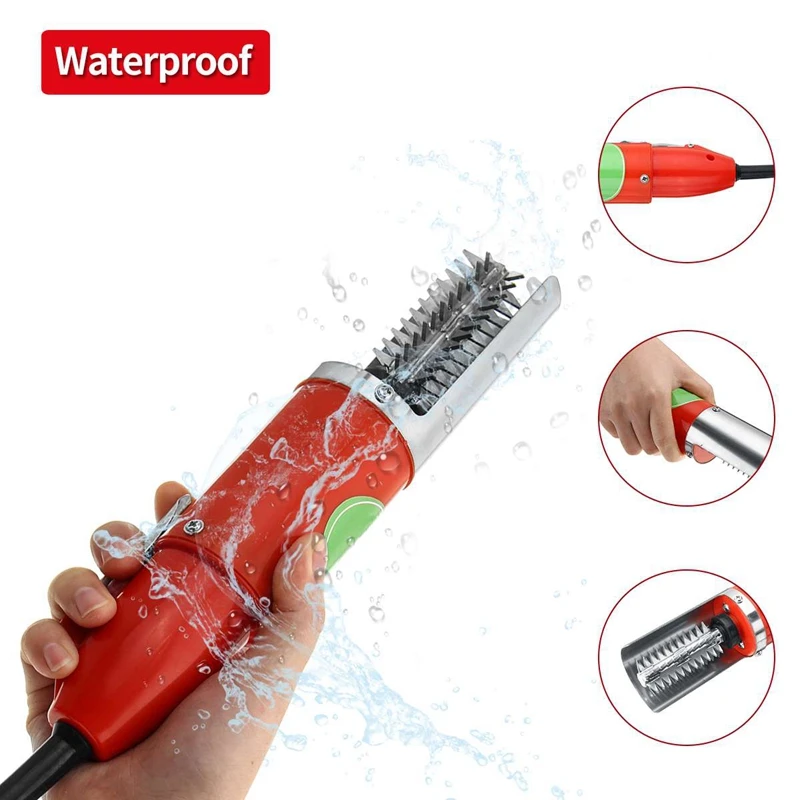 120W Waterproof Electric Fish Scale Scraper Fishing Scalers Clean Easy Stripper Remover Cleaner Tool Charging Adapter Eu | Инструменты