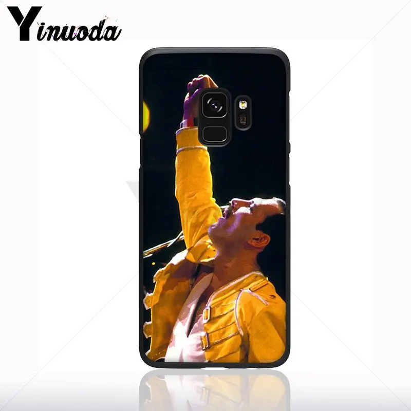 Yinuoda Фредди Меркурий черный ТПУ Мягкий силиконовый чехол для телефона Samsung Galaxy s9 s8
