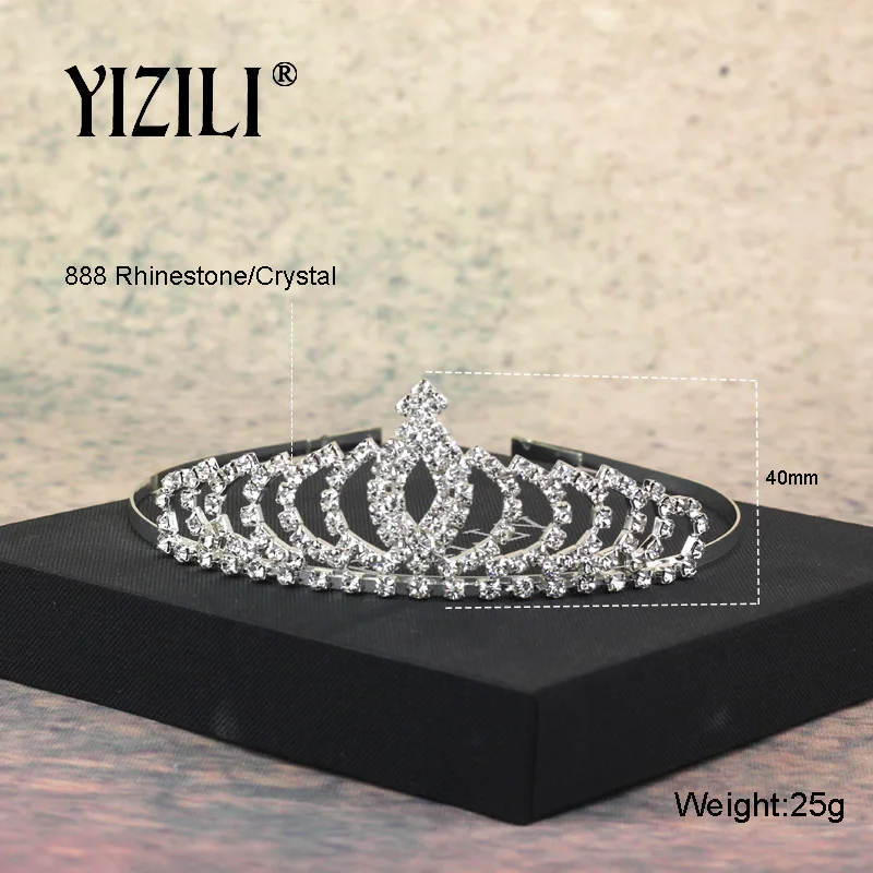 YIZILI новые модные аксессуары для волос принцессы женщин Стразы детей девочек