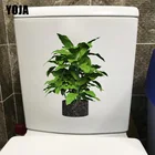 YOJA, 18*23 см, зеленое растение, бонсай, свежий туалет, туалет, украшение, настенные Стикеры для спальни, наклейка, T1-0975
