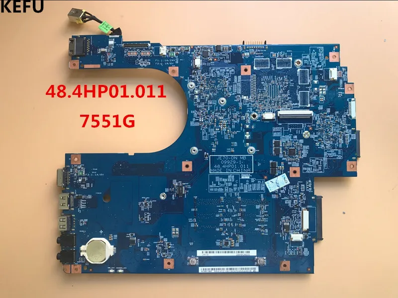 KEFU MBPT901001 MB. PT901.001 для acer 7551 7551G материнская плата ноутбука JE70-DN 48.4HP01.011 DDR3 Socket s1