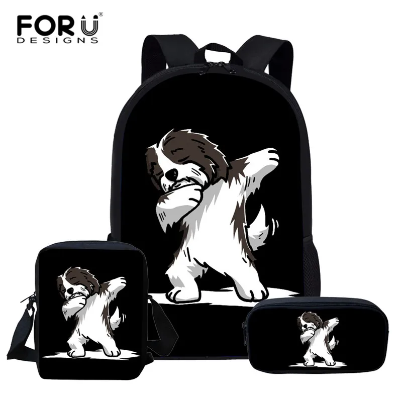 Школьные ранцы FORUDESIGNS для мальчиков и девочек рюкзаки с собаками из аляски