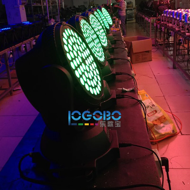 Яркий Новый Шарпи яркий 60x10 Вт Led Moving Head Wash RGBW 4 в 1 39/15 DMX CHs Высокая мощность сцены DJ