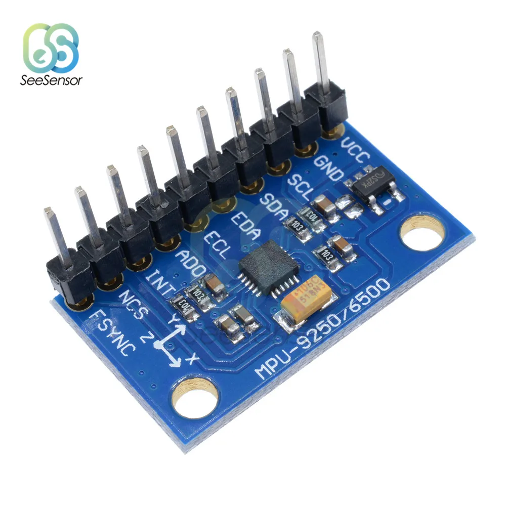 MPU9250 отношение гироскопа акселератора магнитометр сенсор плата модуль I2C IIC SPI MPU