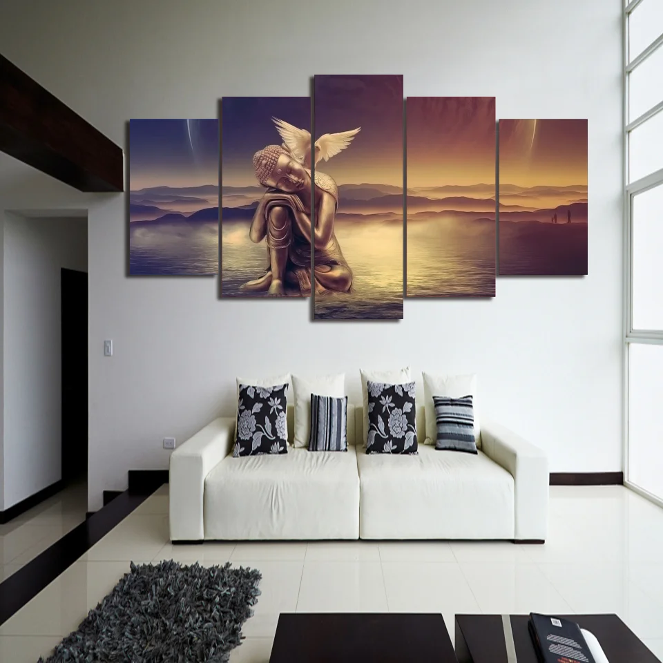 2017 Цзе сделать арт HD печати 5 шт. холсте Ангел голубь мира живописи украшение дома