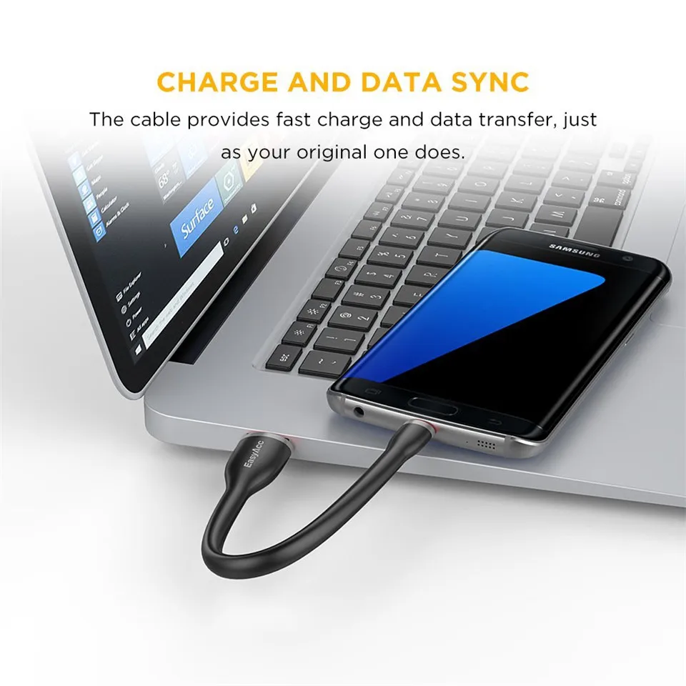 Большая распродажа EasyAcc 2 шт. кабель Micro USB к быстрая зарядка передача данных для