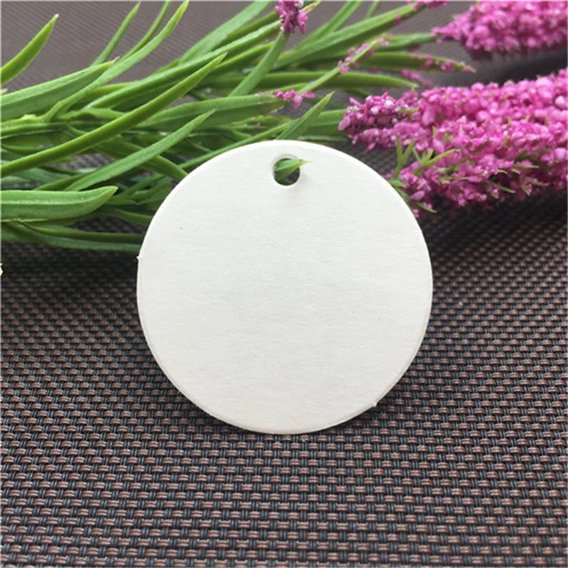 100 шт./лот натуральные пустые белые коричневые крафтовые круглые узорные