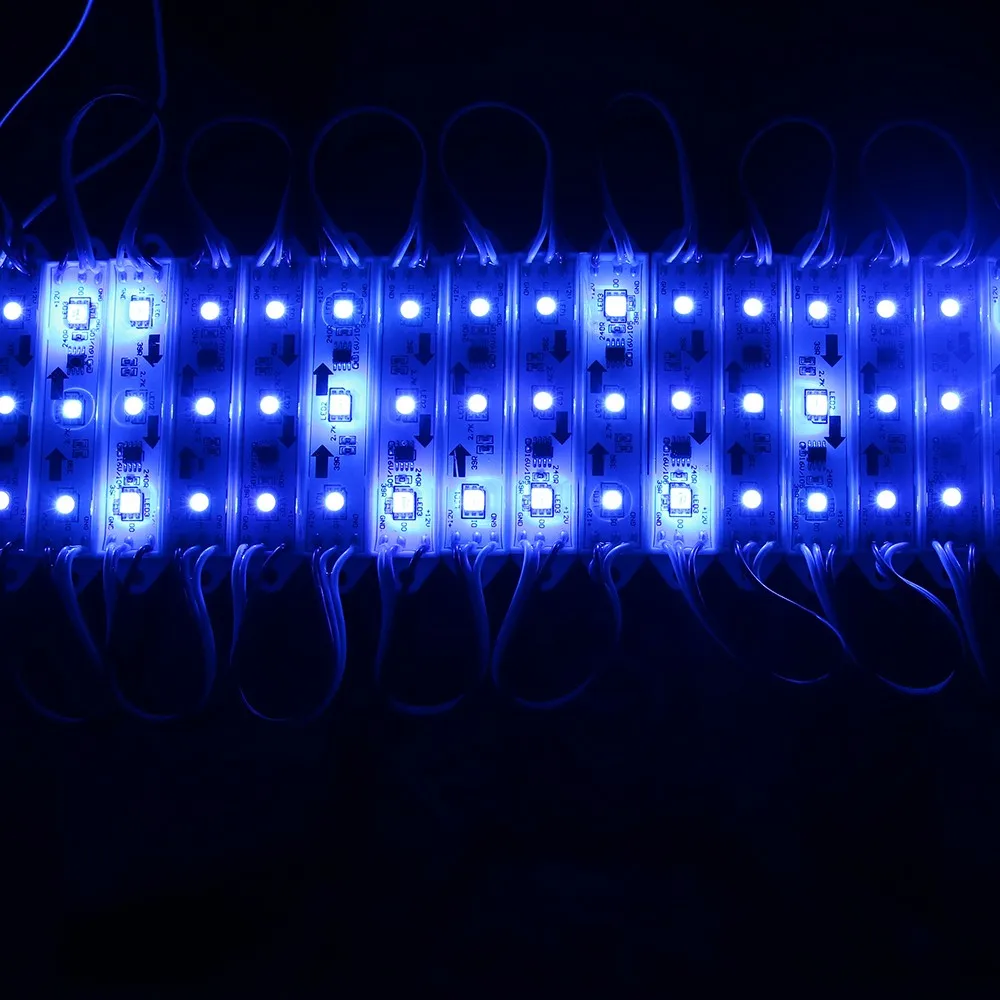 WS2811 DMX 3 светодиодный DC12V светодиодный садовый светильник SMD5050 RGB водонепроницаемый светодиодный пиксельный цифровой модуль струнный светильник 20 шт./гирлянда
