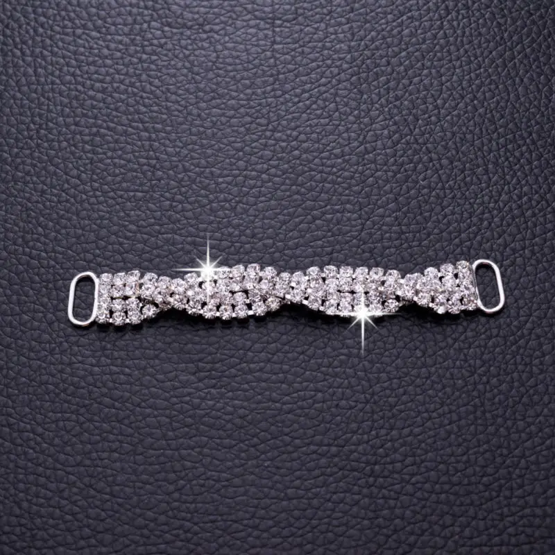 10 шт. плетеные стразы из прозрачного камня соединители для бикини пряжки