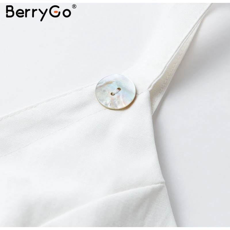 BerryGo, сексуальная майка на бретельках, женские Топики, элегантные топы с v-образным вырезом, повседневные женские топы на пуговицах, на шнуровке сбоку, женские летние топы