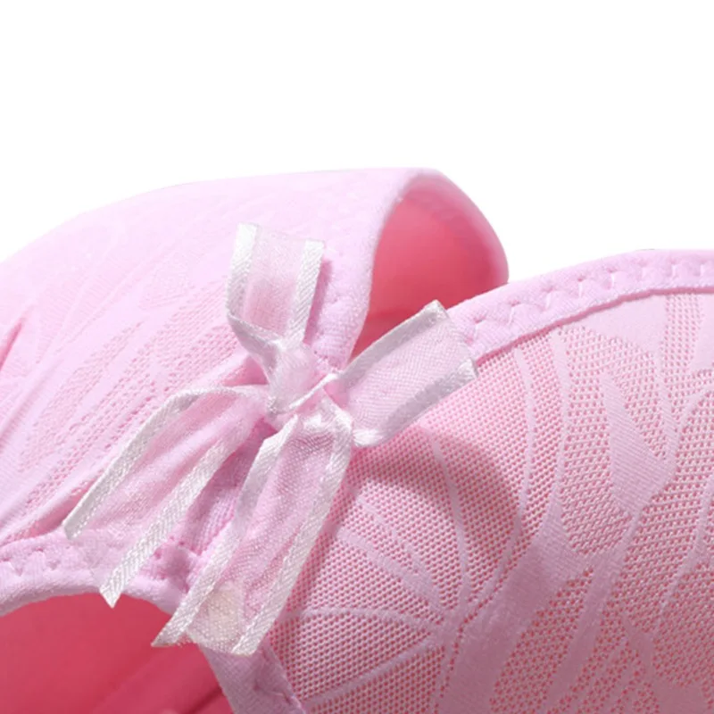 

Teenage Girl Underwear Puberty Students Bra Cute Bow Knot Wire Free Bras for Kids Thin Training Bra with Detachable Ribbon new
