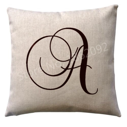 Индивидуальный чехол для подушки с буквами инициала персонализированный Чехол