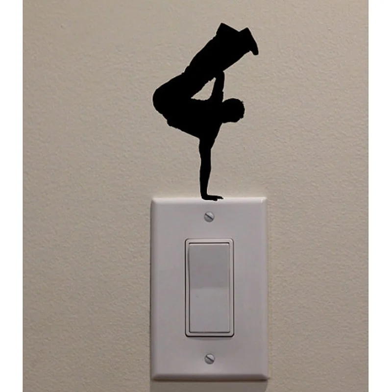 Наклейка на стену в стиле хип-хоп для танцев световой переключатель виниловые