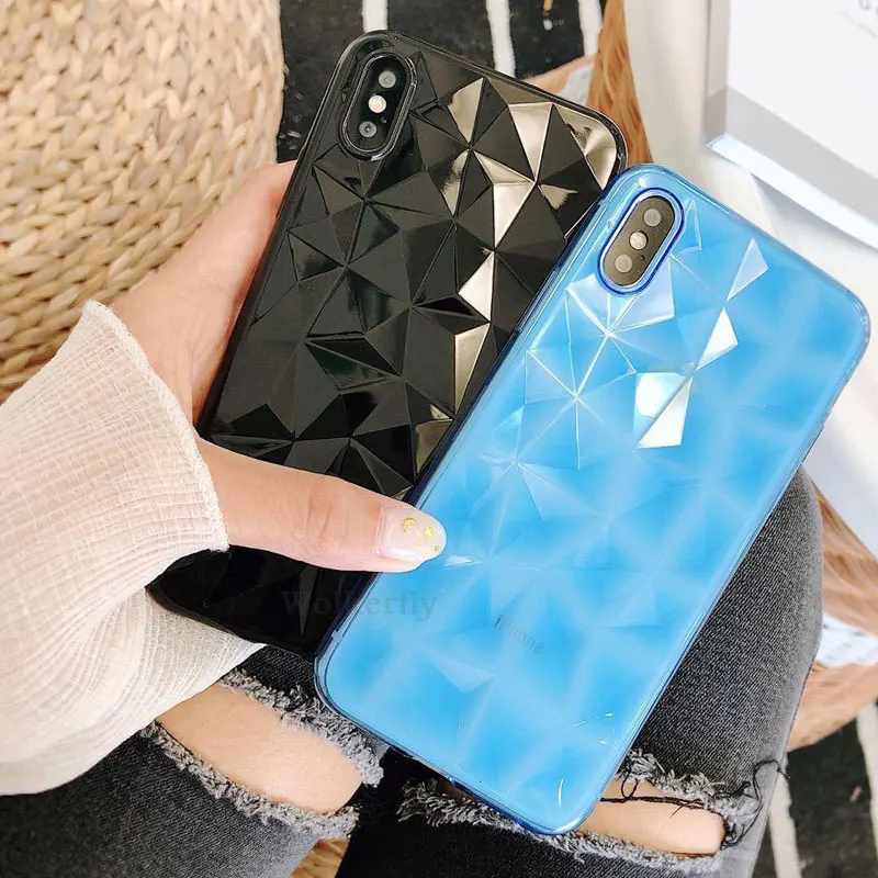На Honor 7C 7A Pro 10 9 Lite 8X Max 3D алмаз текстура чехол для huawei P Smart P9 P10 P20 Nova3 3i Коврики 10 20 lite Мягкий ТПУ чехол