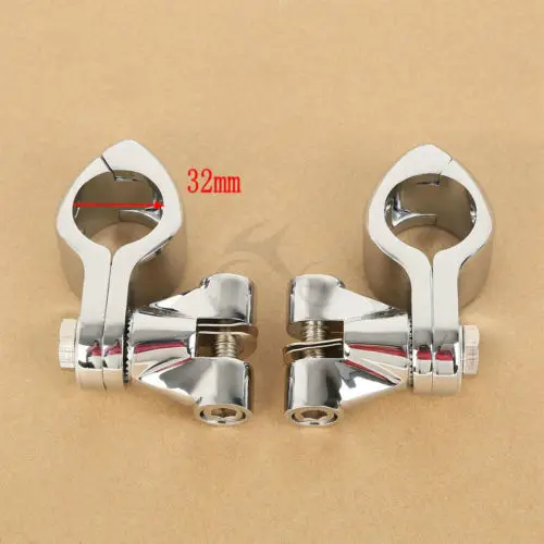 

Motorcycle 1.25" 32mm 1 1/4" Chrome Pinless Engine Guard Footpeg Clamps Mounting Kit For Harley Honda Kawasaki Softail Fat Bob