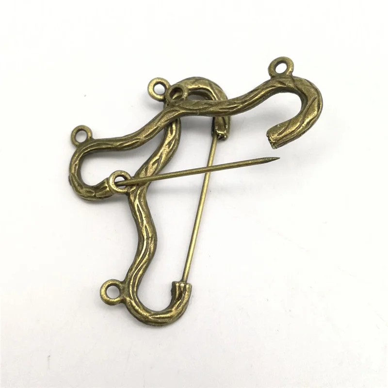 100 шт большие безопасные булавки 3 петли волнистые образные штифты DIY брошь |