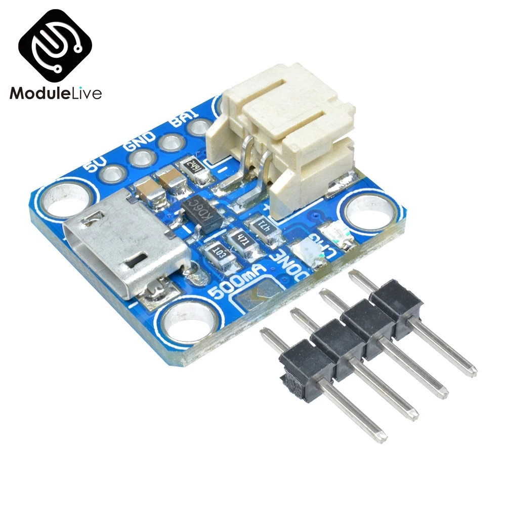 Зарядное устройство Micro-Lipo Micro-B USB зарядная плата модуль литий-ионный LiIon для