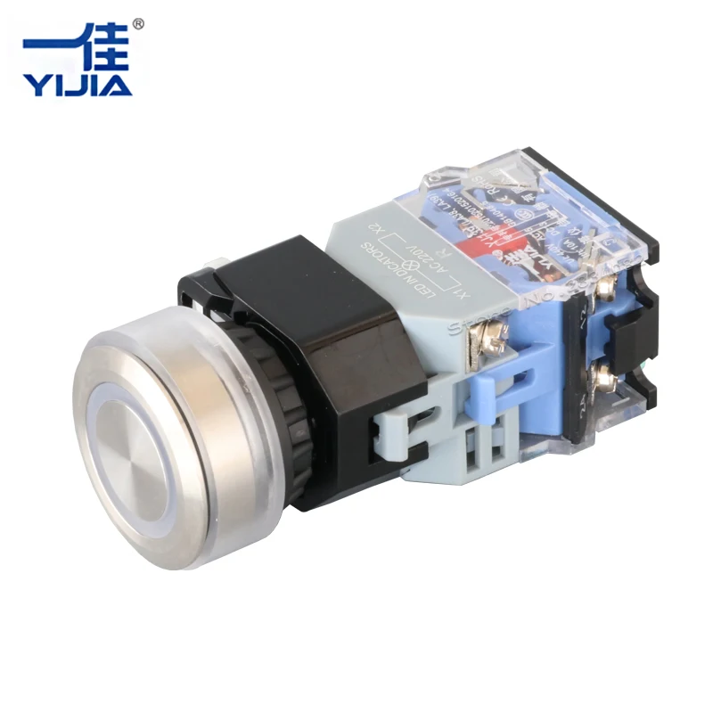 Мгновенный кольцевой выключатель светодиодная плоская кнопка с подсветкой без