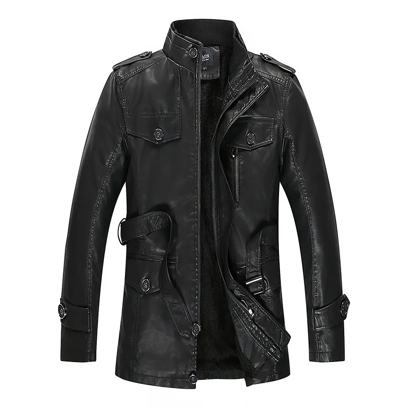 

Stand Collar High Quality Motorcycle Jacket Men's