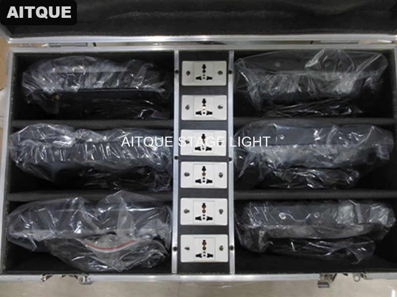 (6 партий/Чехол) Свадебная светодиодная батарея akku led 12X18W rgbwa УФ розовая 7 в 1|Эффект