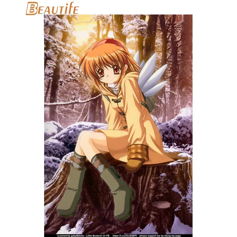 Пользовательские Clannad аниме плакат ткань Шелковый украшения дома настенный