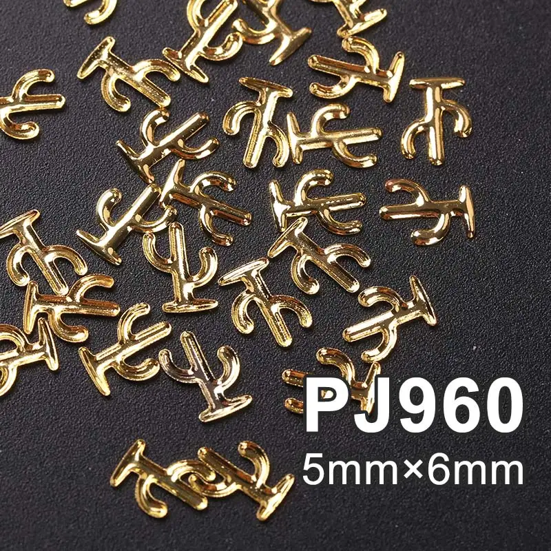 PJ960 Blueness 500 шт Металлические золотые стеклянные заклепки для ногтей Блестящий металлический скраб дизайн амулеты мульти-формы 3D дизайн ногтей украшения - Цвет: PJ960