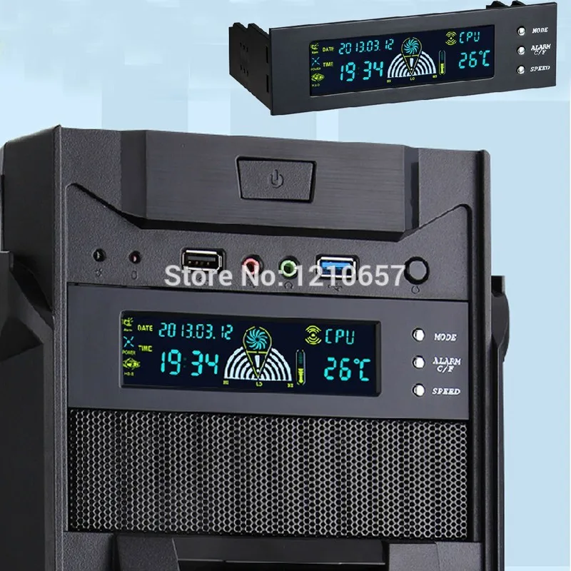 Устройство для контроля температуры процессора с ЖК панелью 5 25 дюйма 1 шт.|control panel