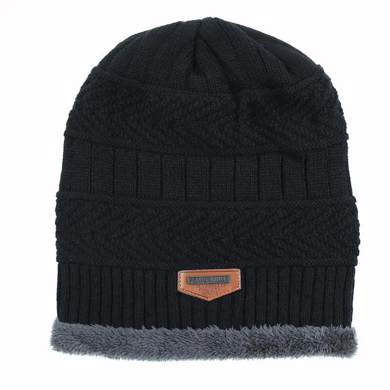 Бренд шапочки вязаные Для мужчин зимние Skullies шапки шапка капот зимние Шапки для Для мужчин Для женщин шапочка Мех животных Теплые Мешковатые шерстяная вязаная шапка