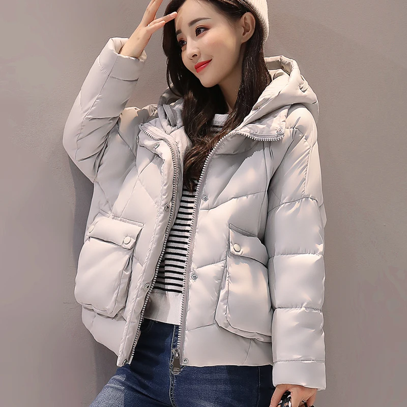 Hndjxxxy 2018 New High Quality Women Winter Jacket Fashion Girls Hooded Bread Casual Oversized Warm Wadded Coat Outwear | Женская одежда