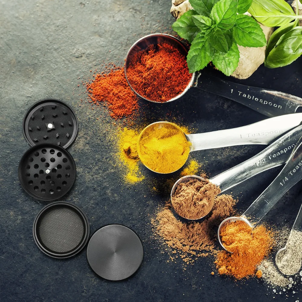 Мельница для специй трав 2 дюймовый 4 слойный 3 камерный дизайн мощная магнитная