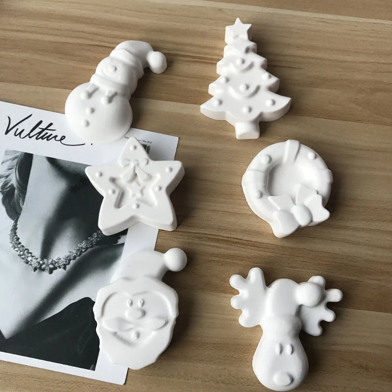 Силиконовая форма для торта формы мыла ручной работы в виде снеговика Санты лося