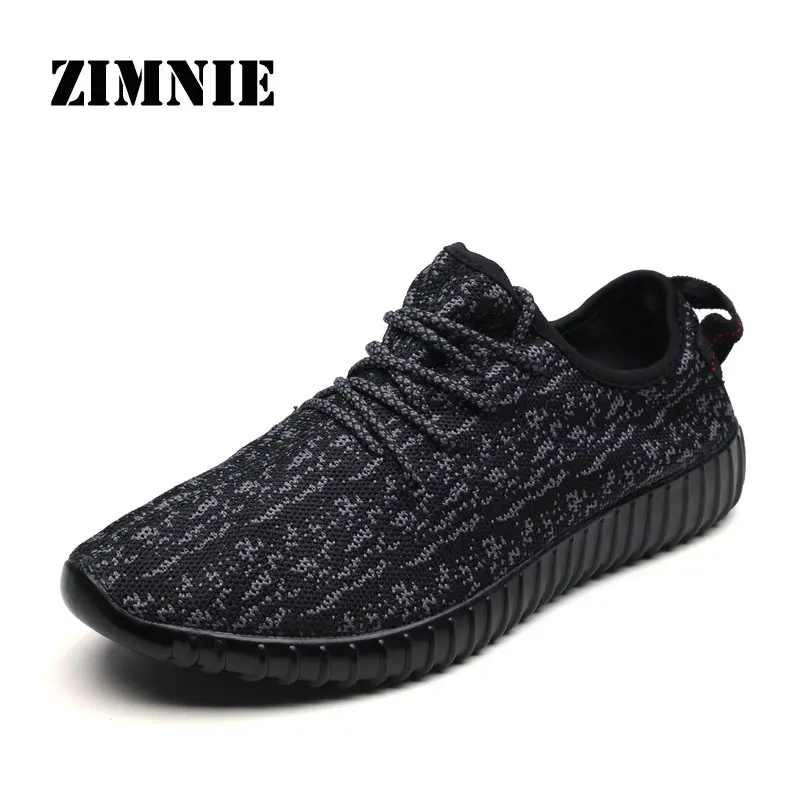 Black ZIMNIE, ультра-светильник, обувь для бега, мужская, летняя, дышащая, женская, спортивная обувь, кроссовки, спортивная обувь, сетка(сетка), мужская обувь - Цвет: Black