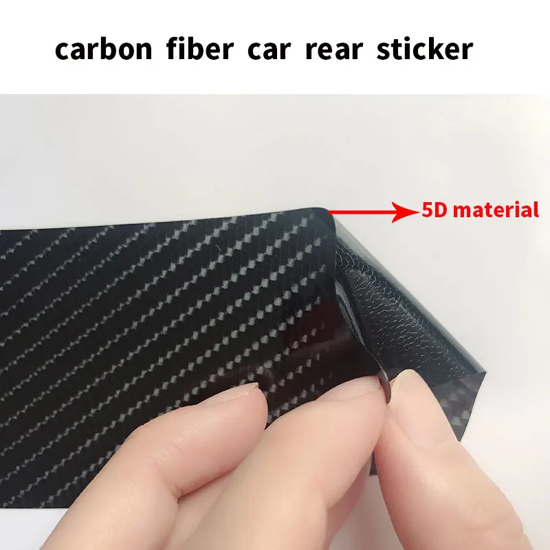 Новинка 3D 5D Автомобильный задний бампер из углеродного волокна наклейка на